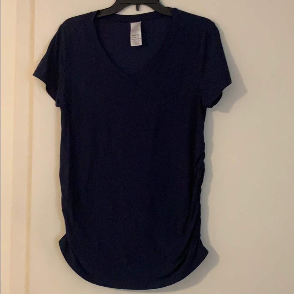 Navy V-neck Maternity shirt